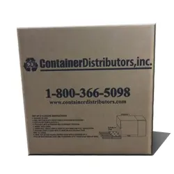 3 Gallon Open Head Fiber Drum labeled "ContainerDistributors, Inc." with contact info and website on the front.