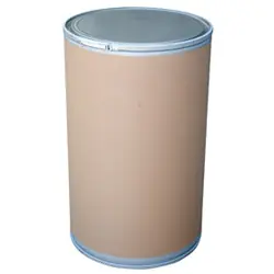 A 3 Gallon Open Head Fiber Drum with a metal lid and rim, standing upright on a plain background.